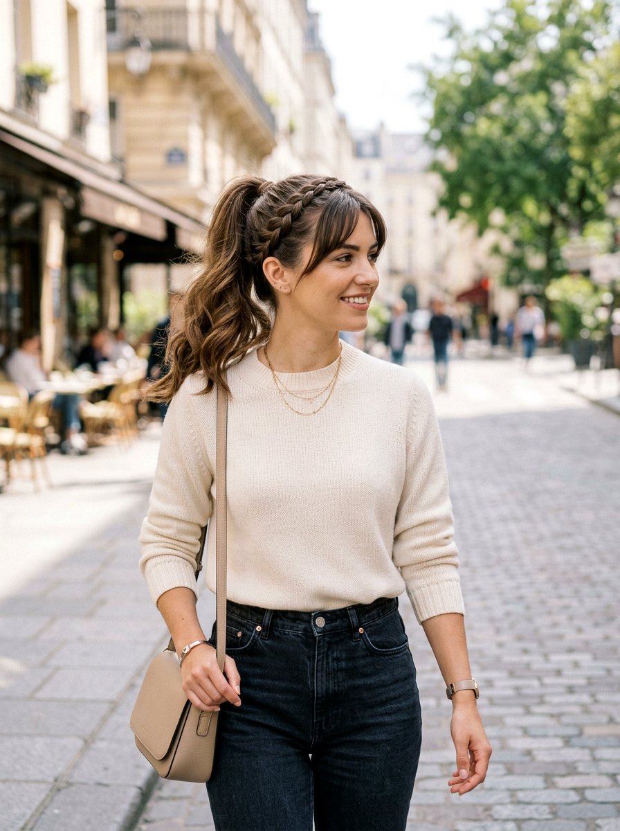 Ponytail With Braided Bangs - 20 prom ponytail with braid - 20 prom ponytail with braid