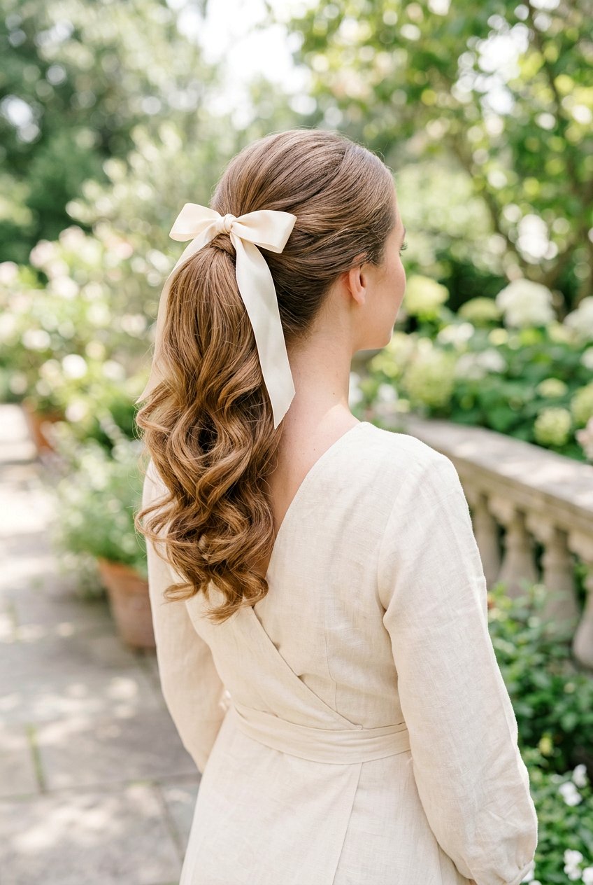Ponytail With Curls And Ribbon - 20 bridal shower ponytail with curls - 20 bridal shower ponytail with curls