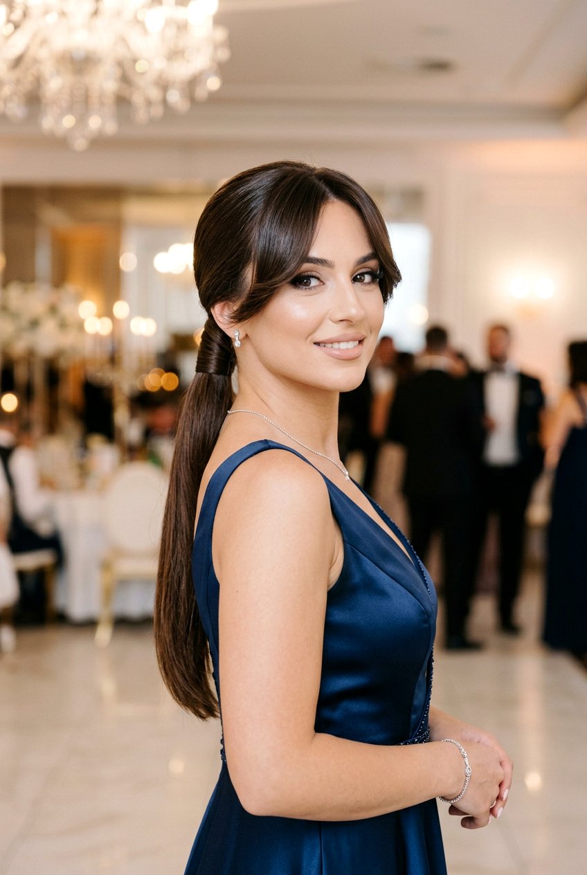 Ponytail With Curtain Bangs For Special Occasions - 20 ponytail with curtain bangs - 20 ponytail with curtain bangs