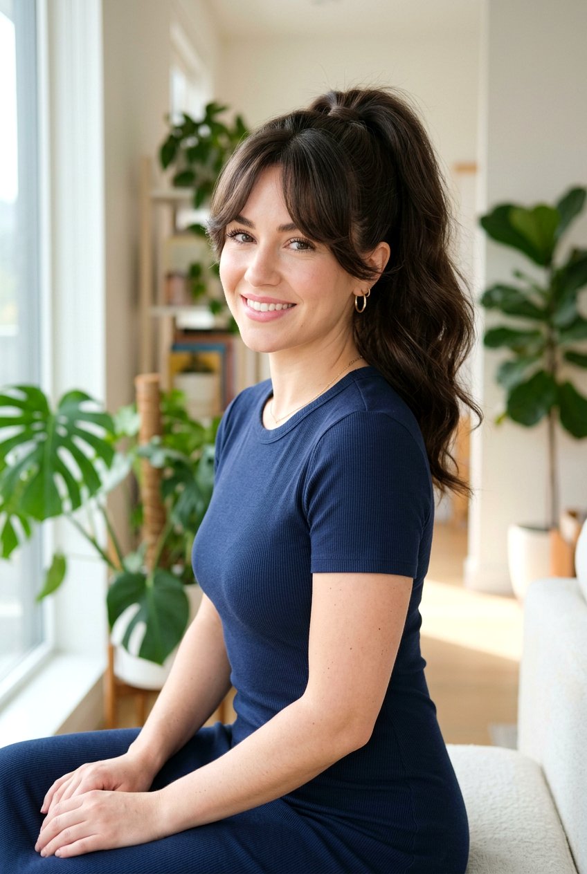 Ponytail With Curtain Bangs For Thick Hair - 20 ponytail with curtain bangs - 20 ponytail with curtain bangs