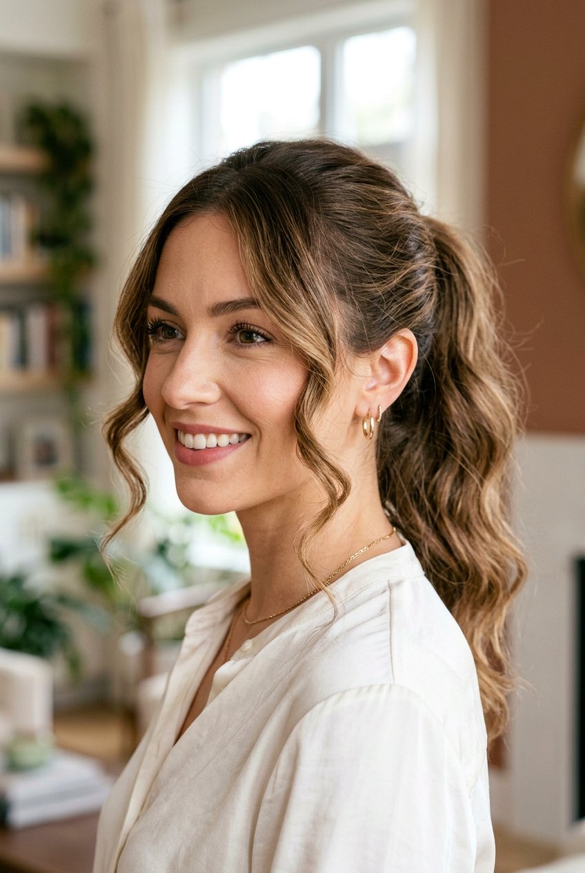 Ponytail With Face Framing Pieces - 20 party ponytail hairstyles - 20 party ponytail hairstyles