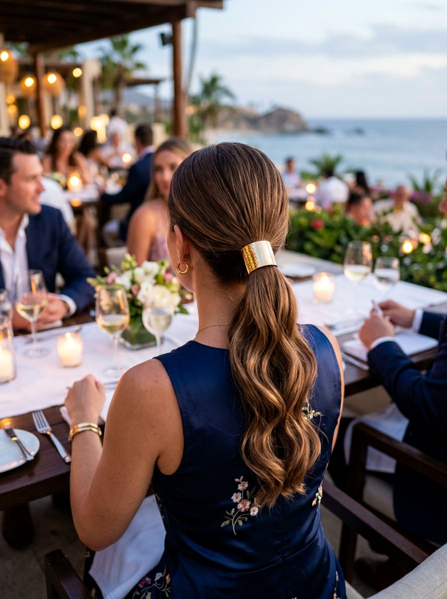 Ponytail With Hair Cuff For Resort Dinner - 20 resort dinner ponytail hairstyle - 20 resort dinner ponytail hairstyle