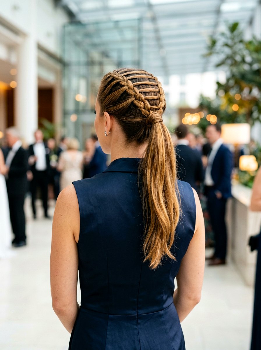 20 Trendy Prom Ponytail With Braid Looks for a Stylish Night