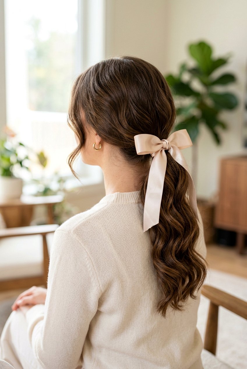 Ponytail With Ribbon For Engagement Photos - 20 engagement photo ponytail hairstyle - 20 engagement photo ponytail hairstyle