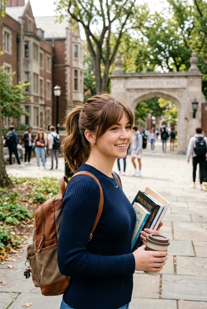 Ponytail With Side Bangs For Campus - 20 campus ponytail hairstyle - 20 campus ponytail hairstyle