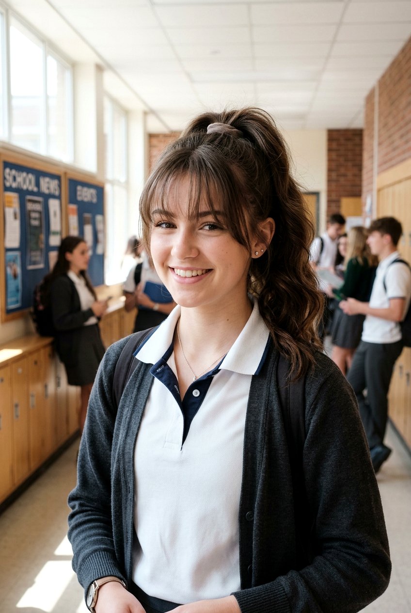 Ponytail with bangs - 20 ponytail hairstyles for school - 20 ponytail hairstyles for school