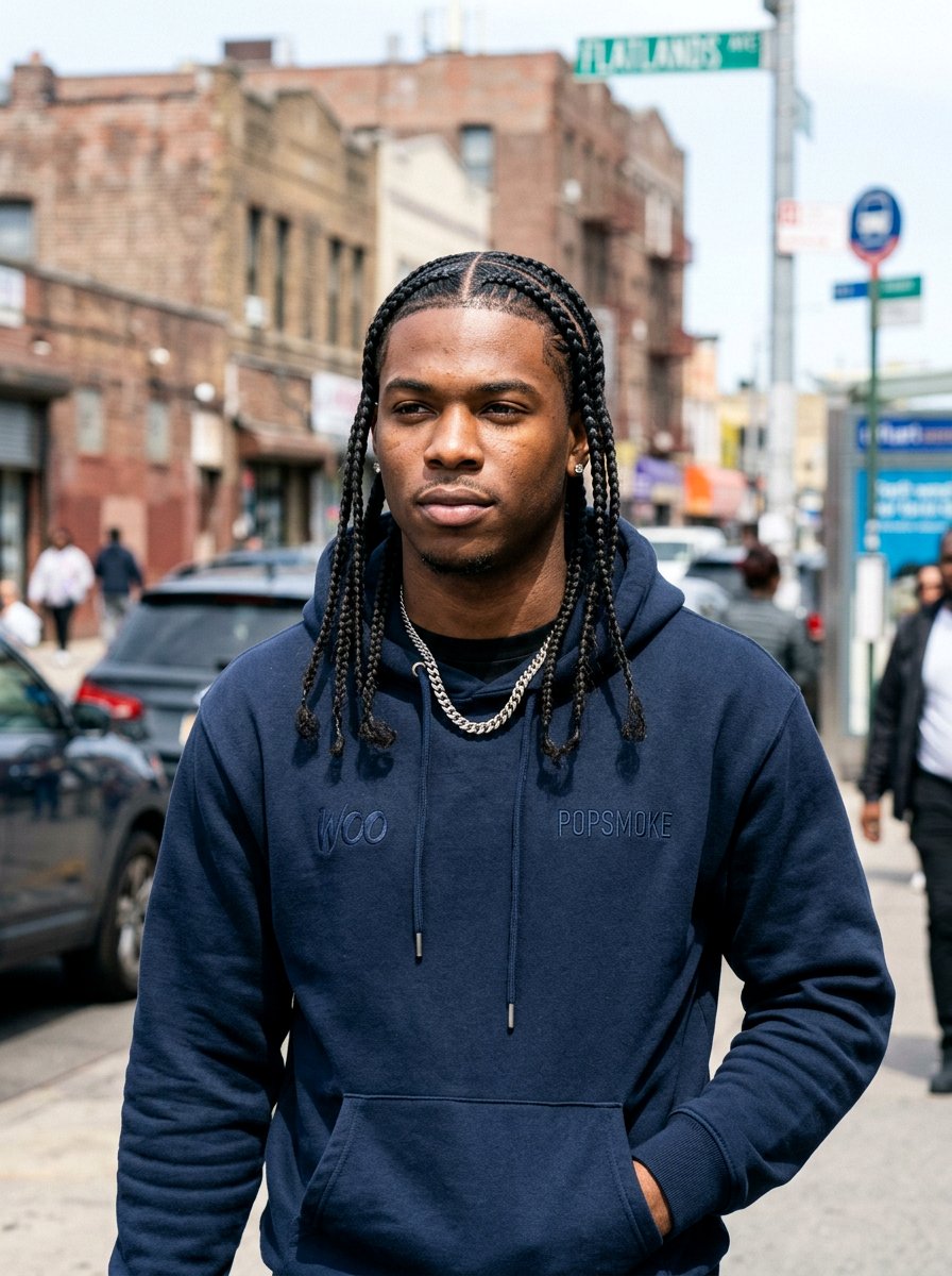 Pop Smoke Inspired Stitch Braids For Men - 20 stitch braids for men - 20 stitch braids for men