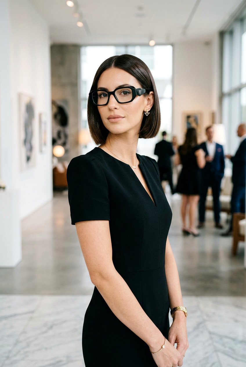 Prada Bob With Glasses - 20 chin length bob for women with glasses - 20 chin length bob for women with glasses