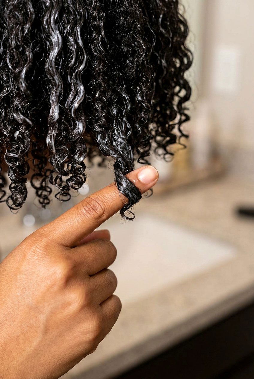 Praying Hands Wash and Go for Smooth 3C Curl Definition - 20 defined wash and go for 3c hair - 20 defined wash and go for 3c hair