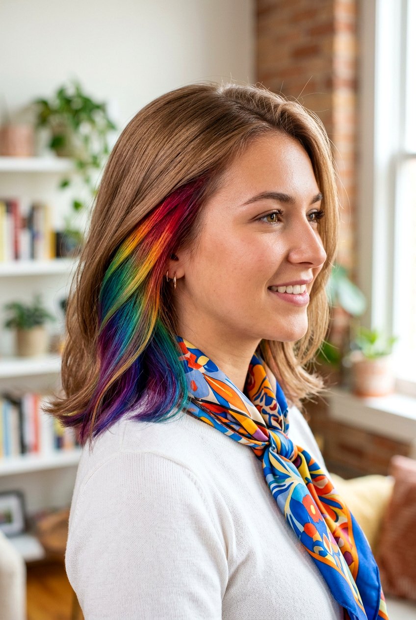 Prism Hair Color Underlayer - 20 hidden rainbow balayage - 20 hidden rainbow balayage