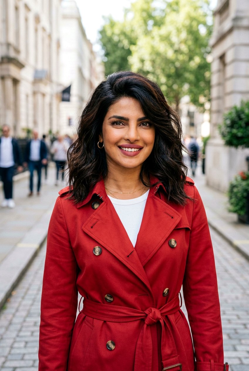 Priyanka Chopra Thick Lob - 20 celebrity inspired lob haircut - 20 celebrity inspired lob haircut