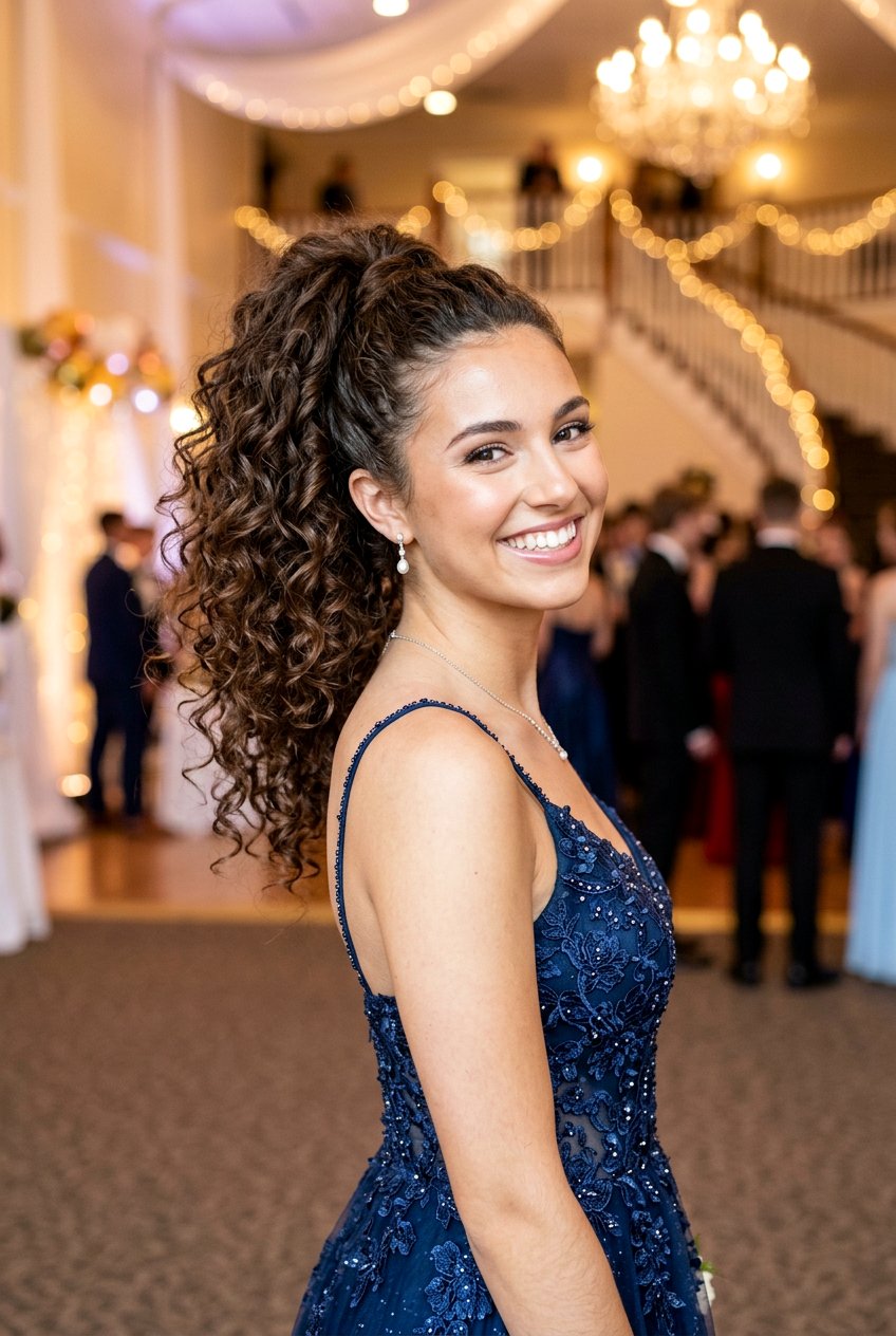 20 Stunning Prom Hairstyles for Curly Hair to Stand Out