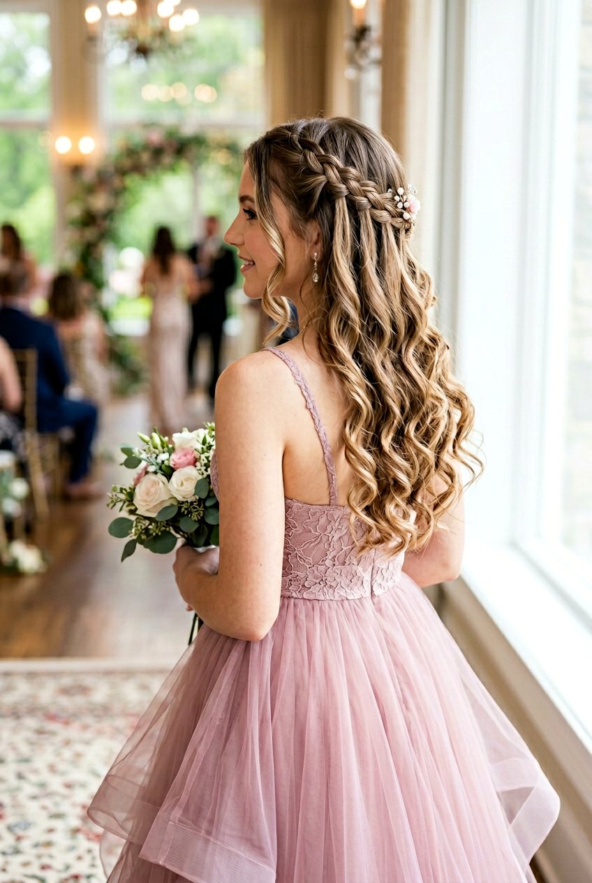 Prom Hairstyle With Waterfall Braid - 20 cute prom hairstyles for teens - 20 cute prom hairstyles for teens
