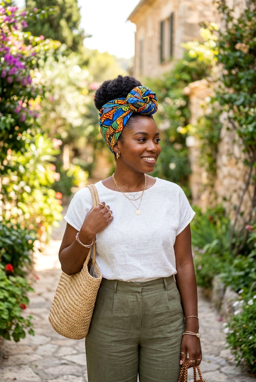 Protective Scarf Updo For Summer Frizz - 20 anti frizz hairstyles for summer - 20 anti frizz hairstyles for summer