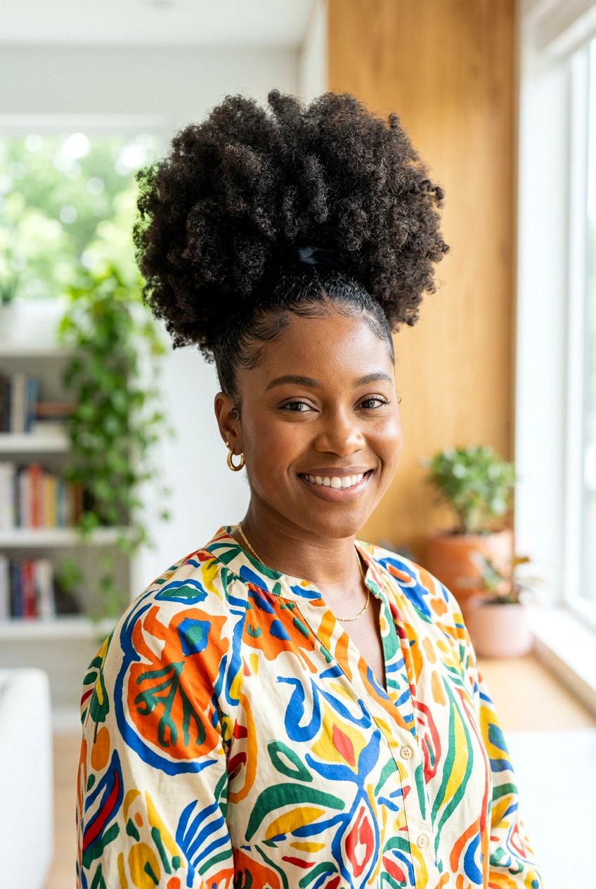 Puff Ball Ponytail - 20 first day of college hairstyle - 20 first day of college hairstyle