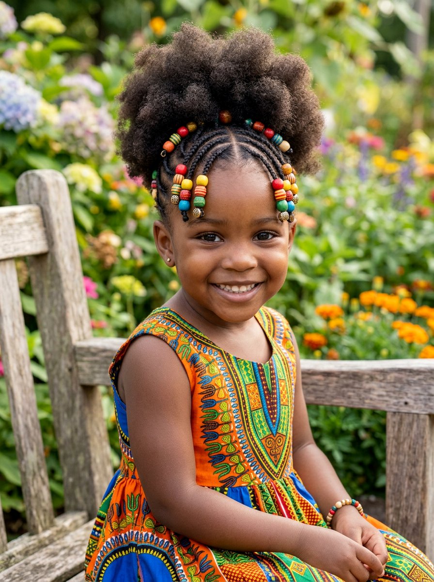 Puff Ponytail With Beads - 20 toddler puff ponytail styles - 20 toddler puff ponytail styles