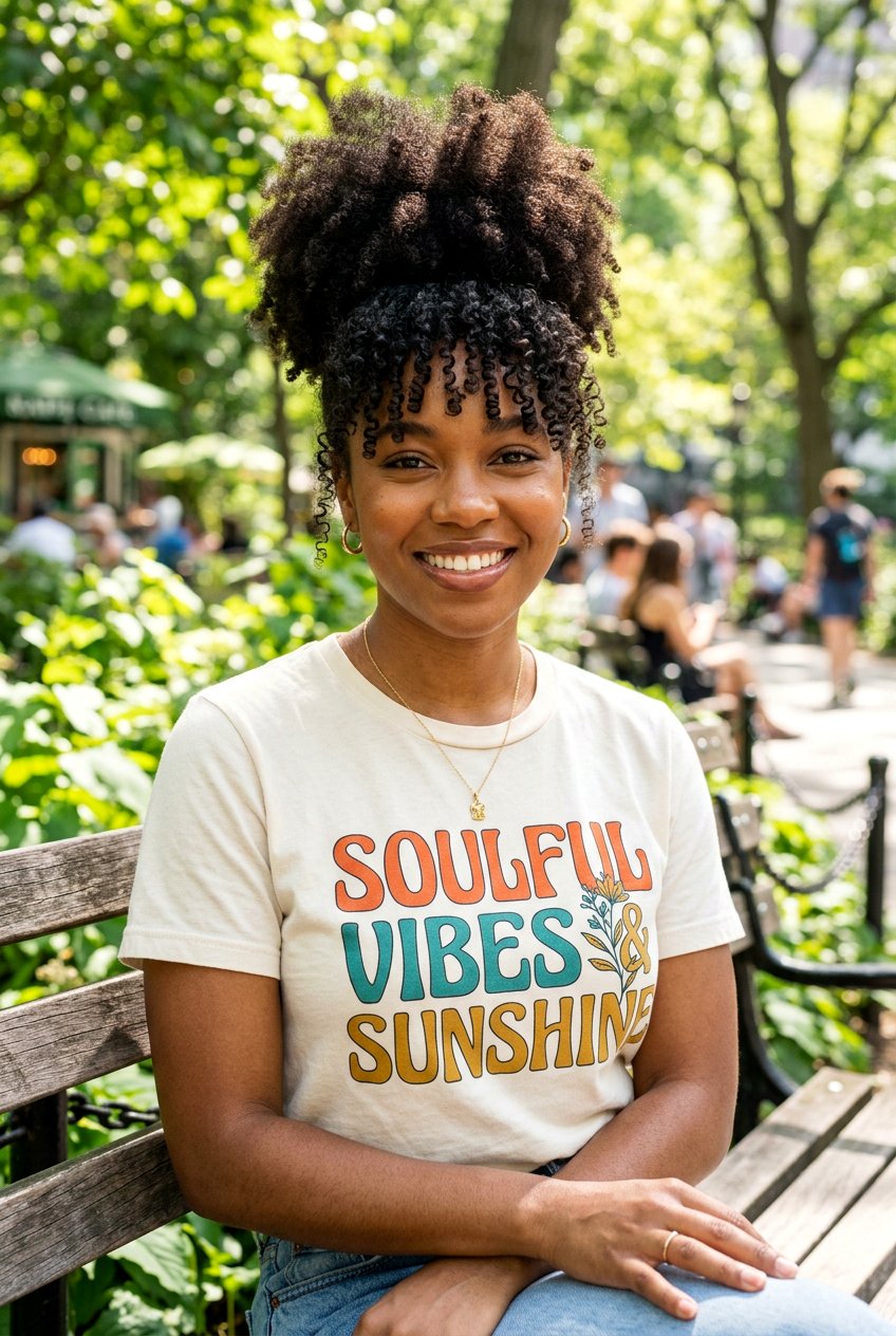 Puff with Bangs Left Out - 20 quick puff hairstyles for black women - 20 quick puff hairstyles for black women