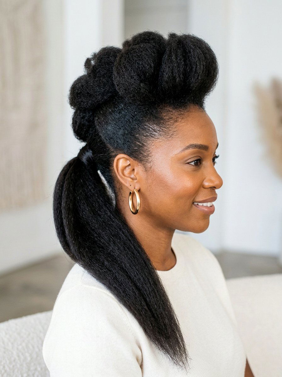 Puffed Crown Ponytail - 20 old money ponytail hairstyle - 20 old money ponytail hairstyle