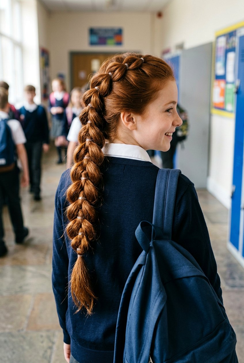 Pull Through Braid - 20 simple braid for school girls - 20 simple braid for school girls