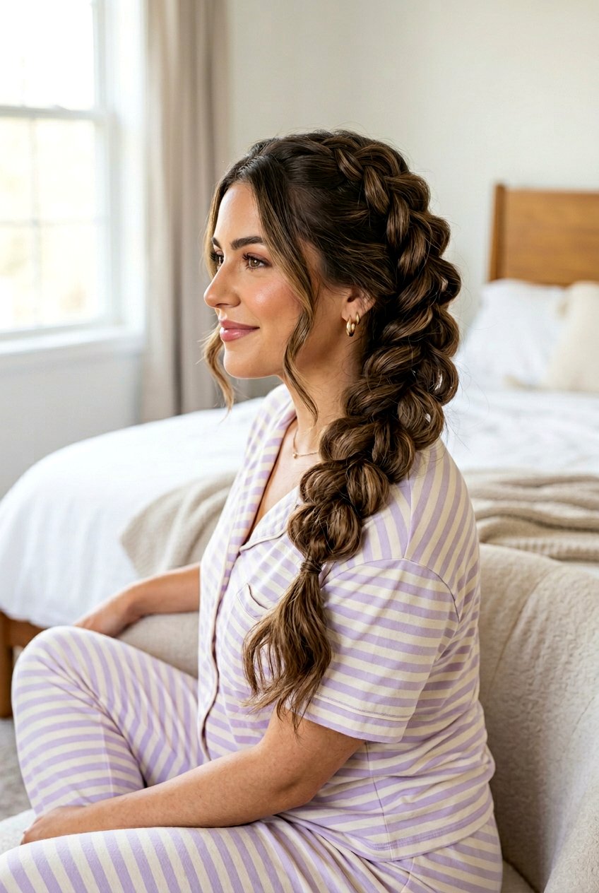 Pull Through Braid - 20 bedtime braid hairstyles for waves - 20 bedtime braid hairstyles for waves