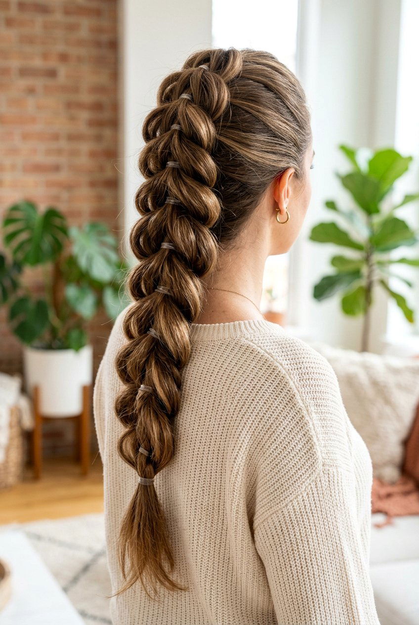 Pull Through Braid - 20 easy hairstyles for school - 20 easy hairstyles for school
