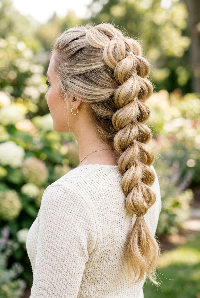 Pull Through Braid - 20 quick hairstyles for school - 20 quick hairstyles for school