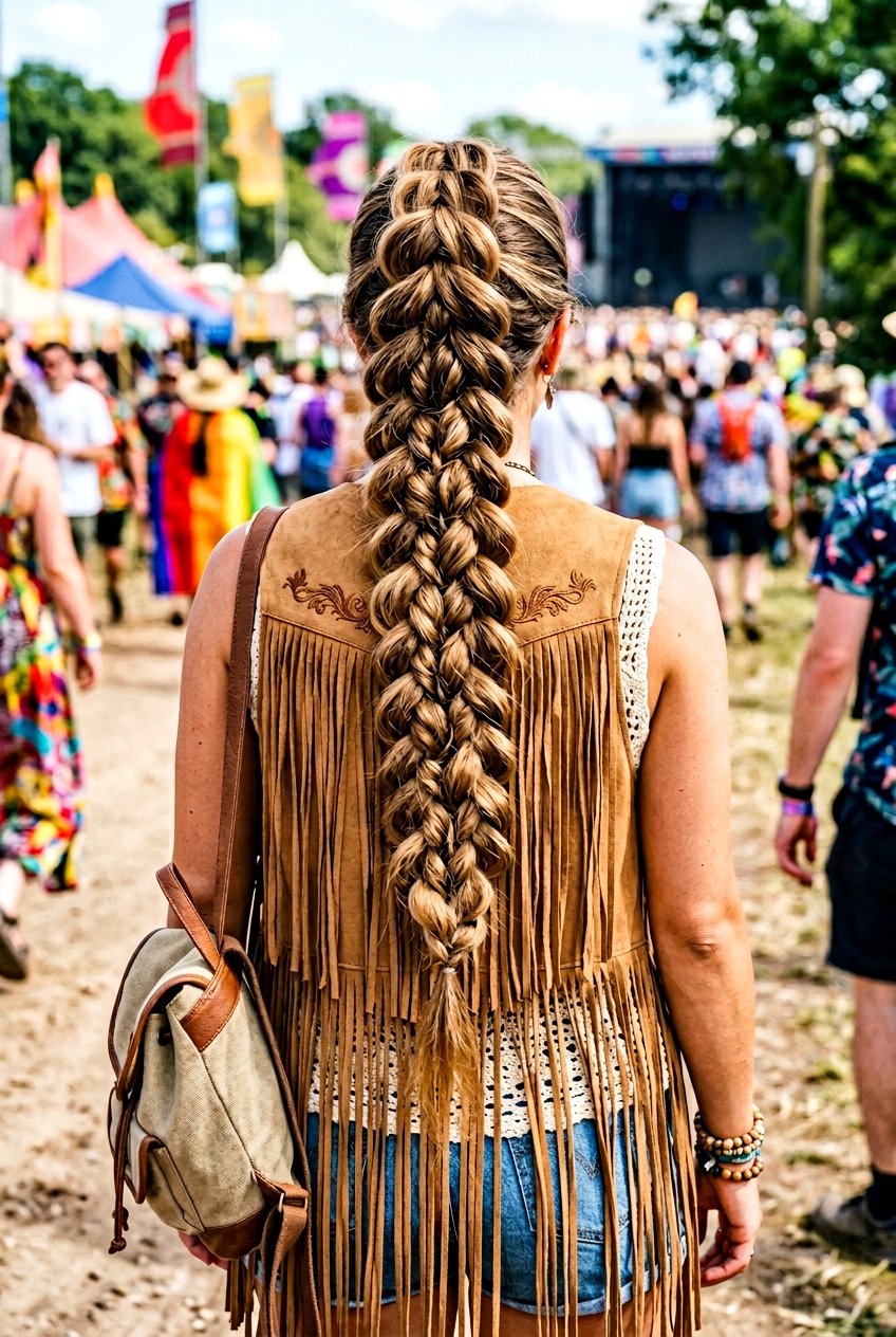 Pull Through Braid - 20 boho messy braid hairstyle - 20 boho messy braid hairstyle