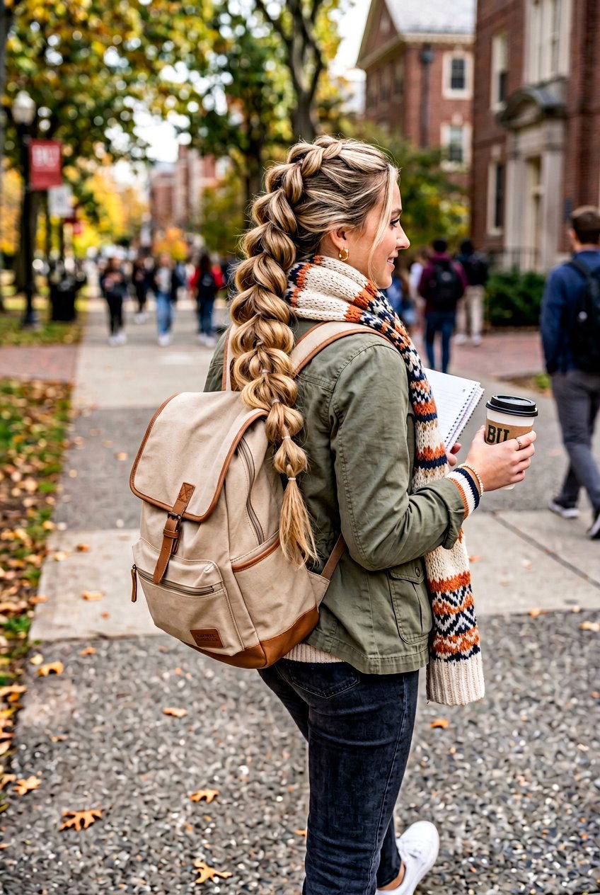 Pull Through Braid - 20 braid hairstyle for college girls - 20 braid hairstyle for college girls