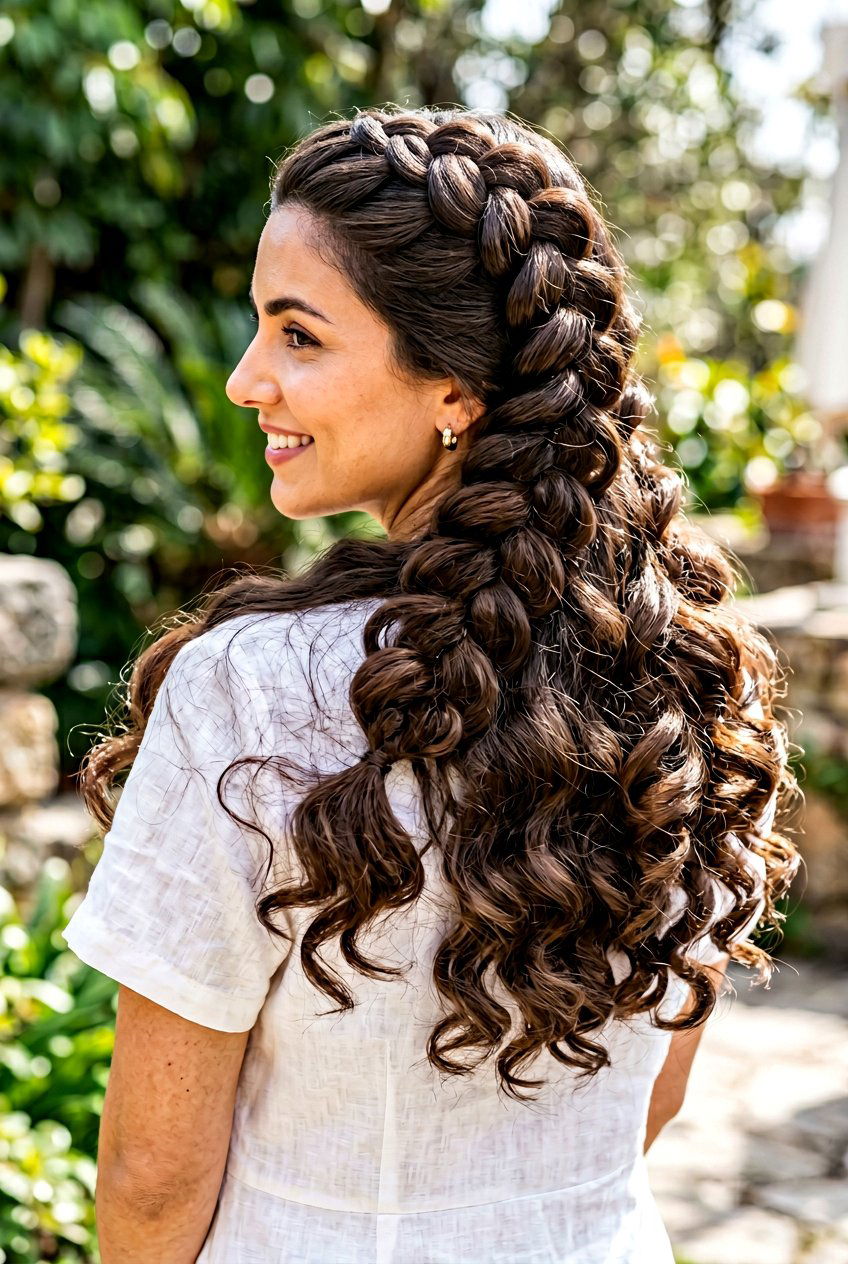 Pull Through Braid Body - 20 overnight braid curls for medium hair - 20 overnight braid curls for medium hair