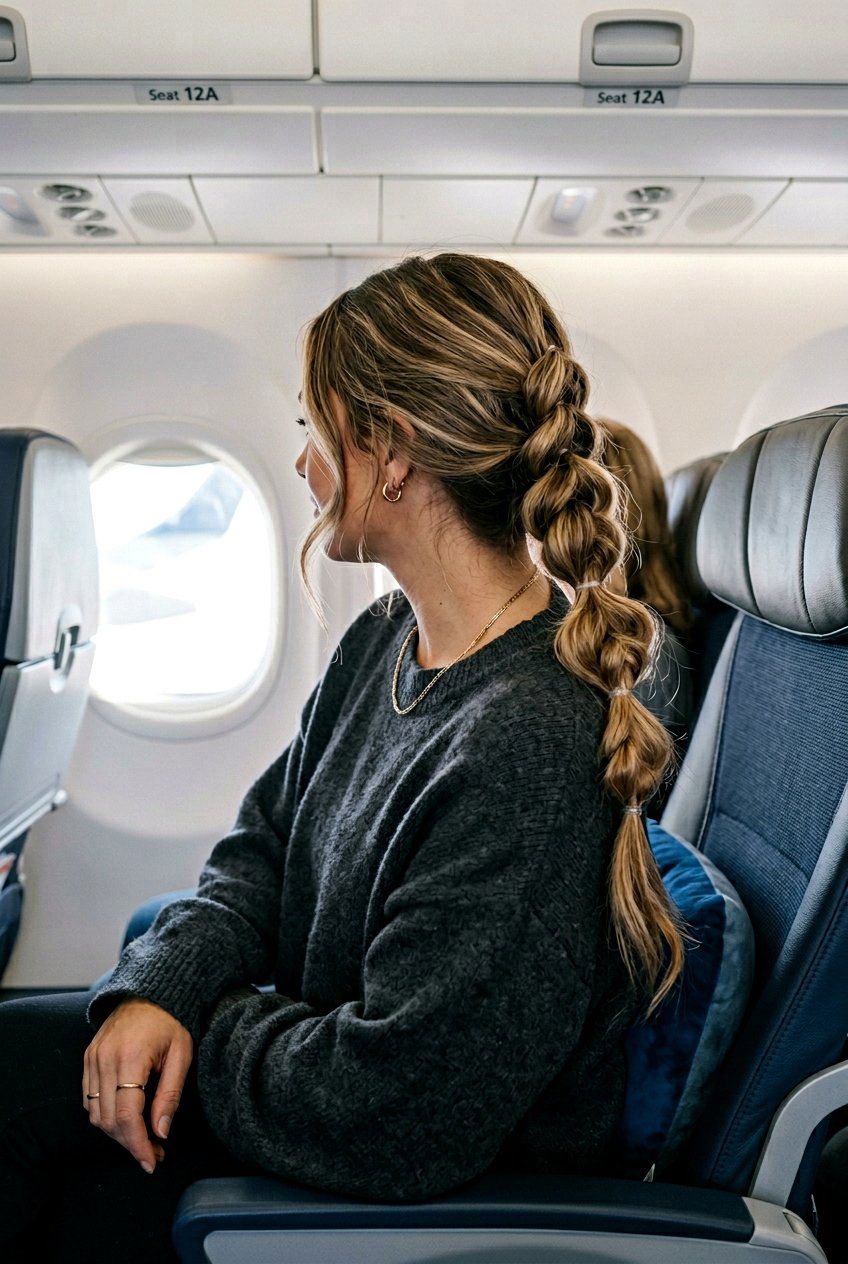 Pull Through Braid For Airplane Travel - 20 airplane friendly braid styles - 20 airplane friendly braid styles