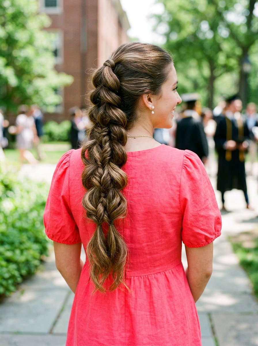 Pull Through Braid For Graduation - 20 teen girls graduation hairstyle with braid - 20 teen girls graduation hairstyle with braid