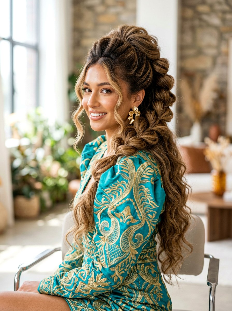 Pull Through Braid Half Up - 20 vacation half up braid hairstyle - 20 vacation half up braid hairstyle