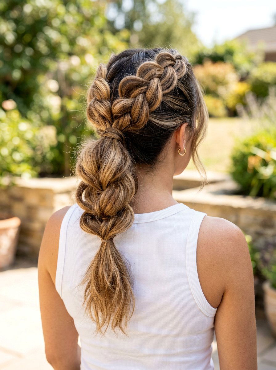 Pull Through Braid Half Updo - 20 vacation hairstyle with braided half updo - 20 vacation hairstyle with braided half updo