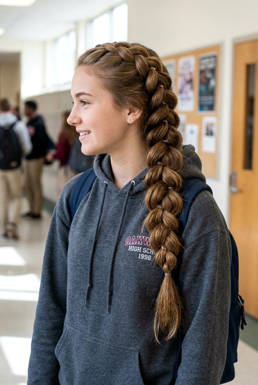 Pull Through Braid Long Hair - 20 school hairstyle for teenage girls with long hair - 20 school hairstyle for teenage girls with long hair