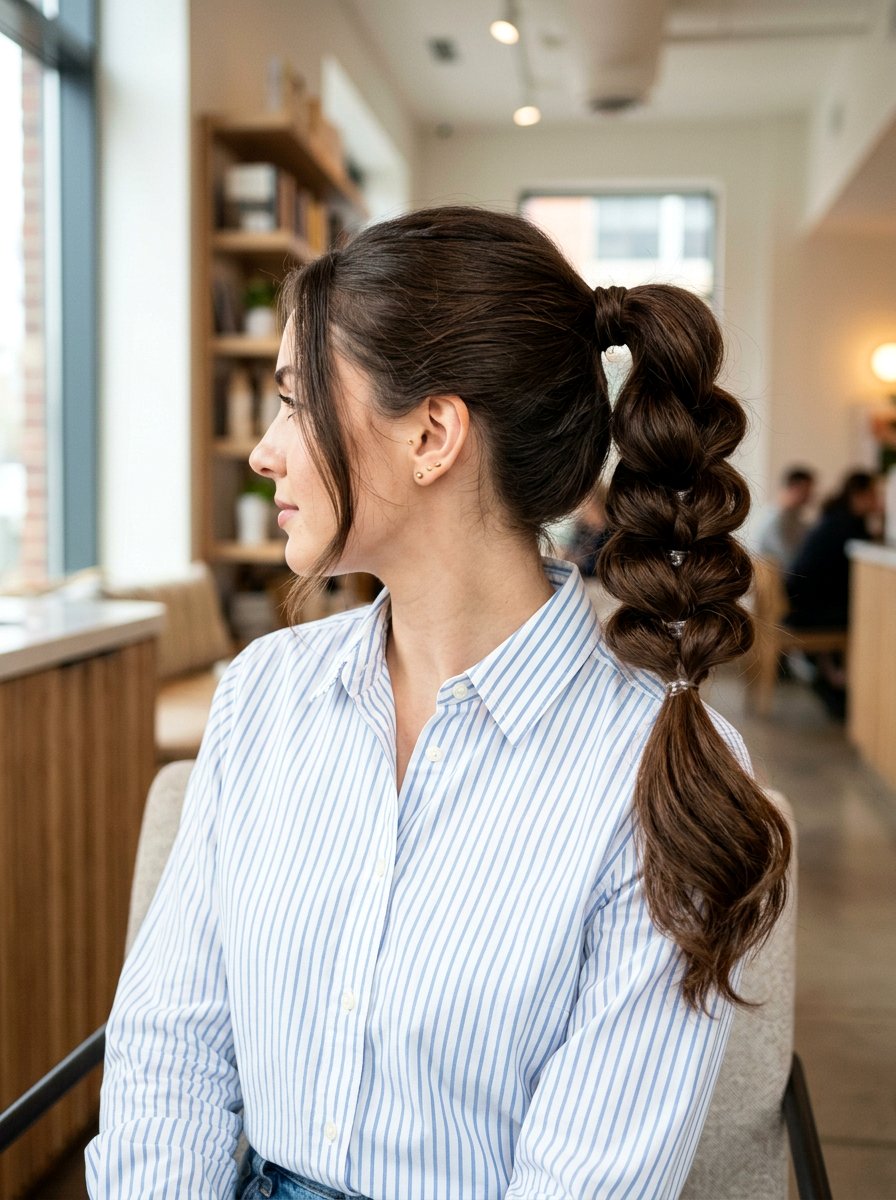 20 Overnight Braided Ponytail Waves For Effortless Style