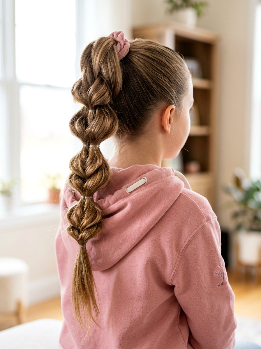 Pull Through Braid Ponytail - 20 school hair ideas for girls - 20 school hair ideas for girls