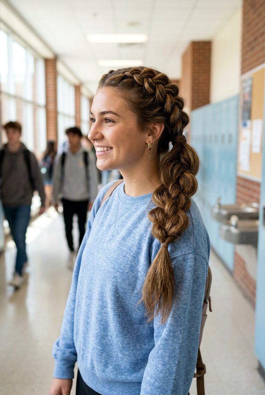 Pull Through Braid Ponytail For School - 20 campus ponytail hairstyle