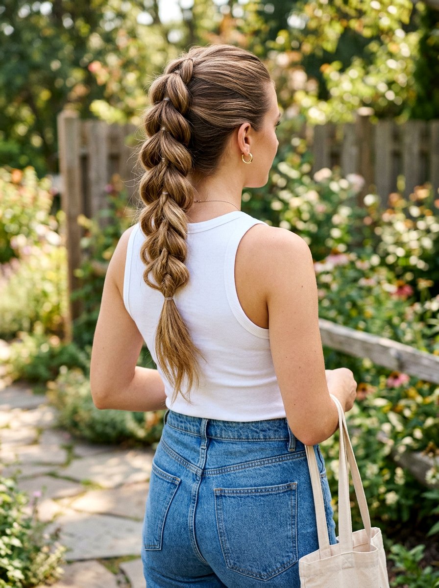 Pull Through Braid Ponytail For Summer - 20 summer braid ponytail for women - 20 summer braid ponytail for women