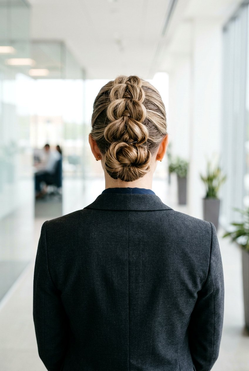 Pull Through Braided Bun - 20 braided bun for office women - 20 braided bun for office women