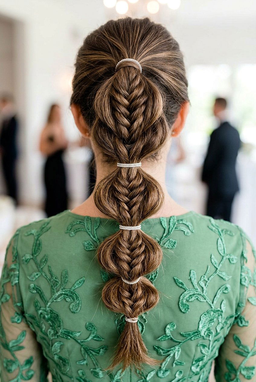 Pull Through Bubble Braid - 20 prom hairstyle with bubble braid - 20 prom hairstyle with bubble braid