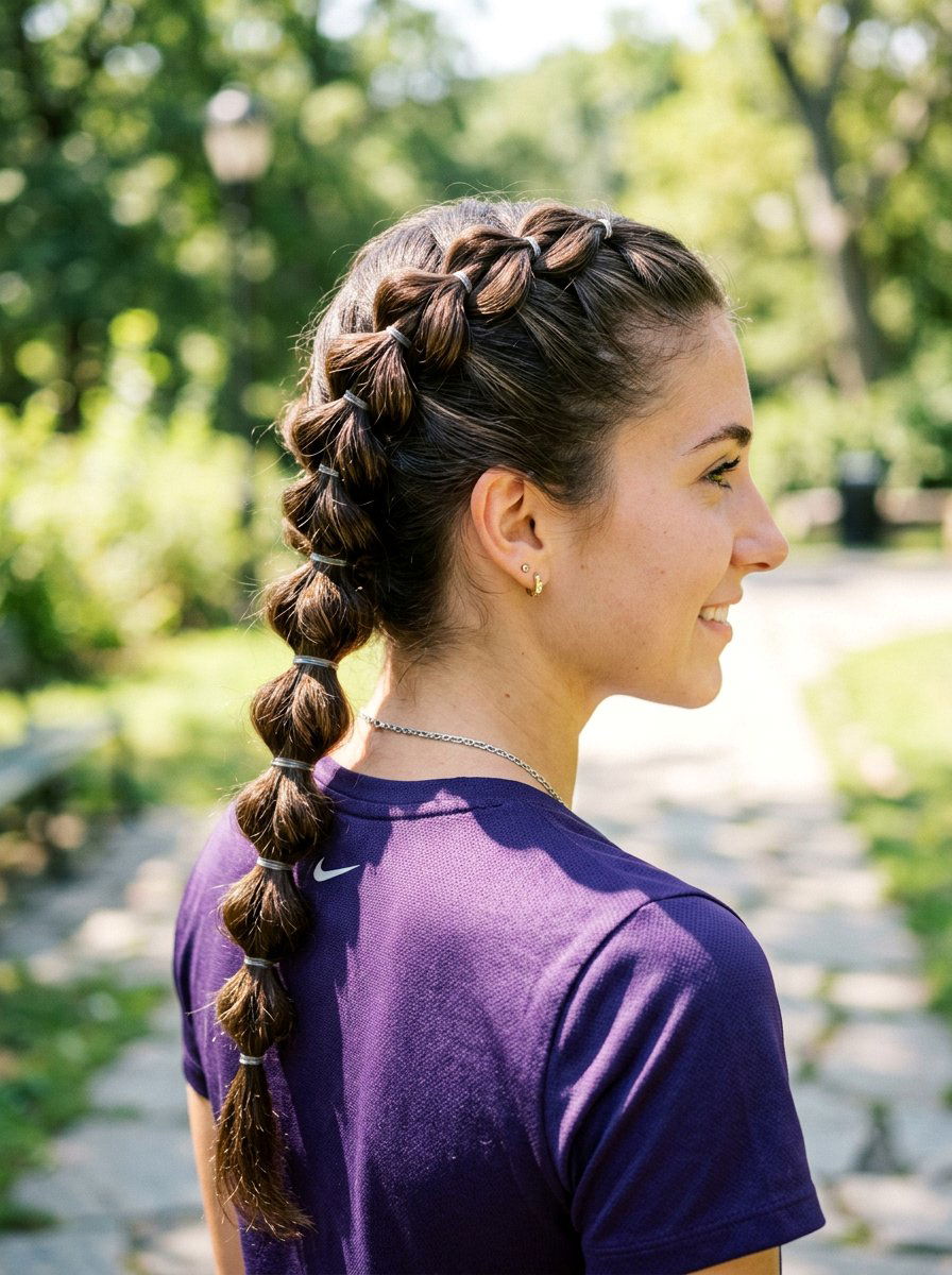 Pull Through Bubble Braid - 20 softball bubble braid hairstyle - 20 softball bubble braid hairstyle