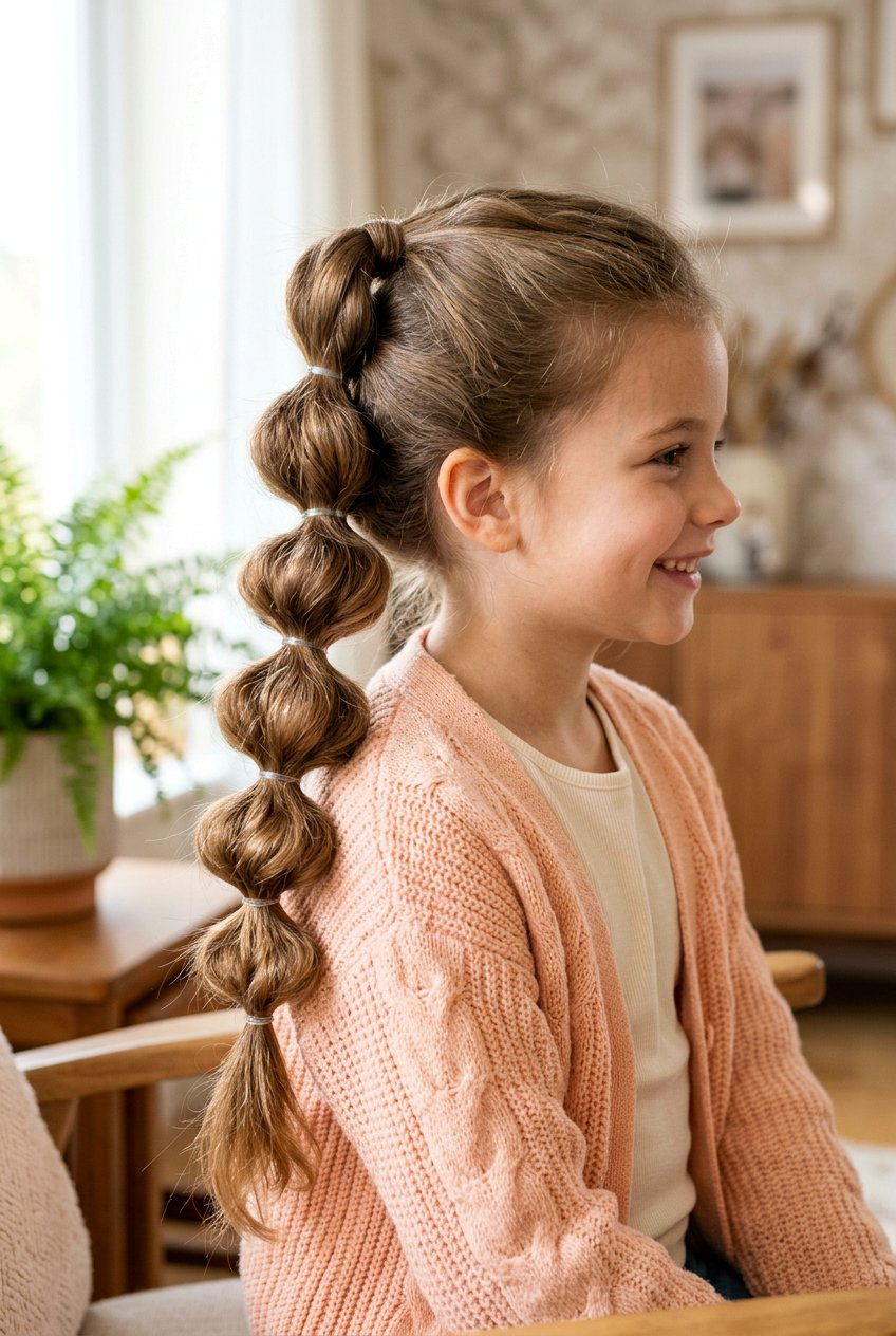 Pull Through Bubble Braid - 20 bubble braid for little girls - 20 bubble braid for little girls