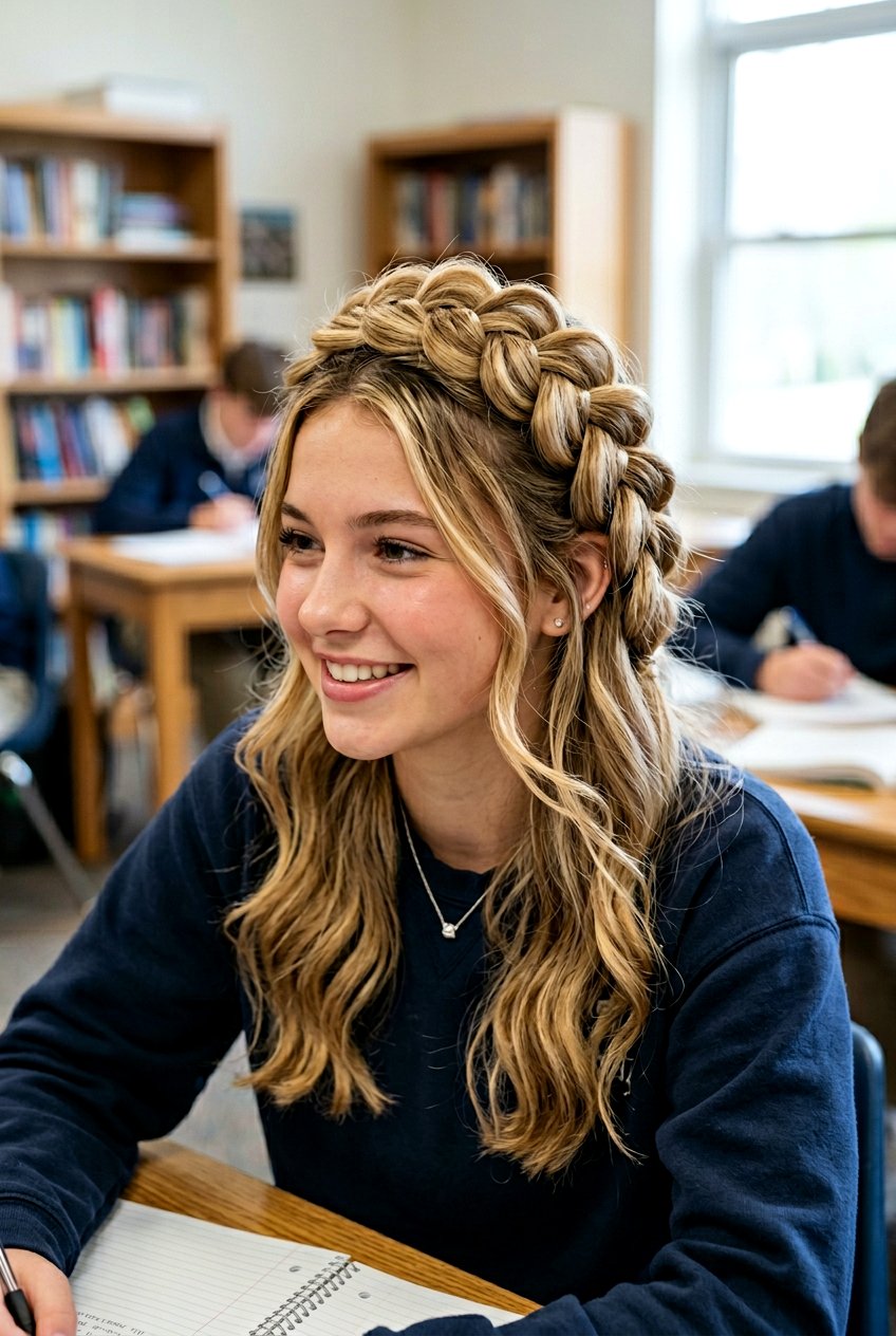 Pull Through Headband Braid - 20 school hairstyle with headband braid - 20 school hairstyle with headband braid