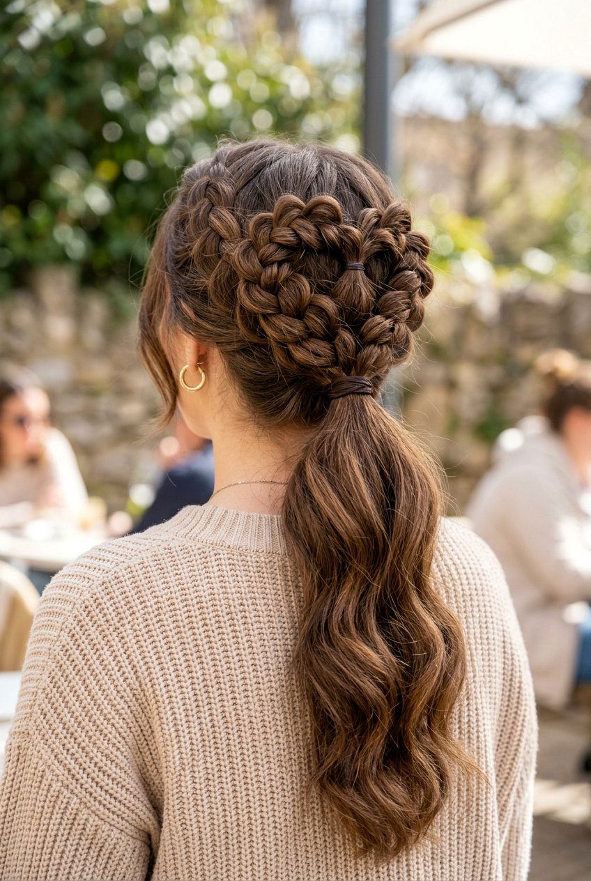 Pull Through Heart Ponytail - 20 heart ponytail hairstyle - 20 heart ponytail hairstyle