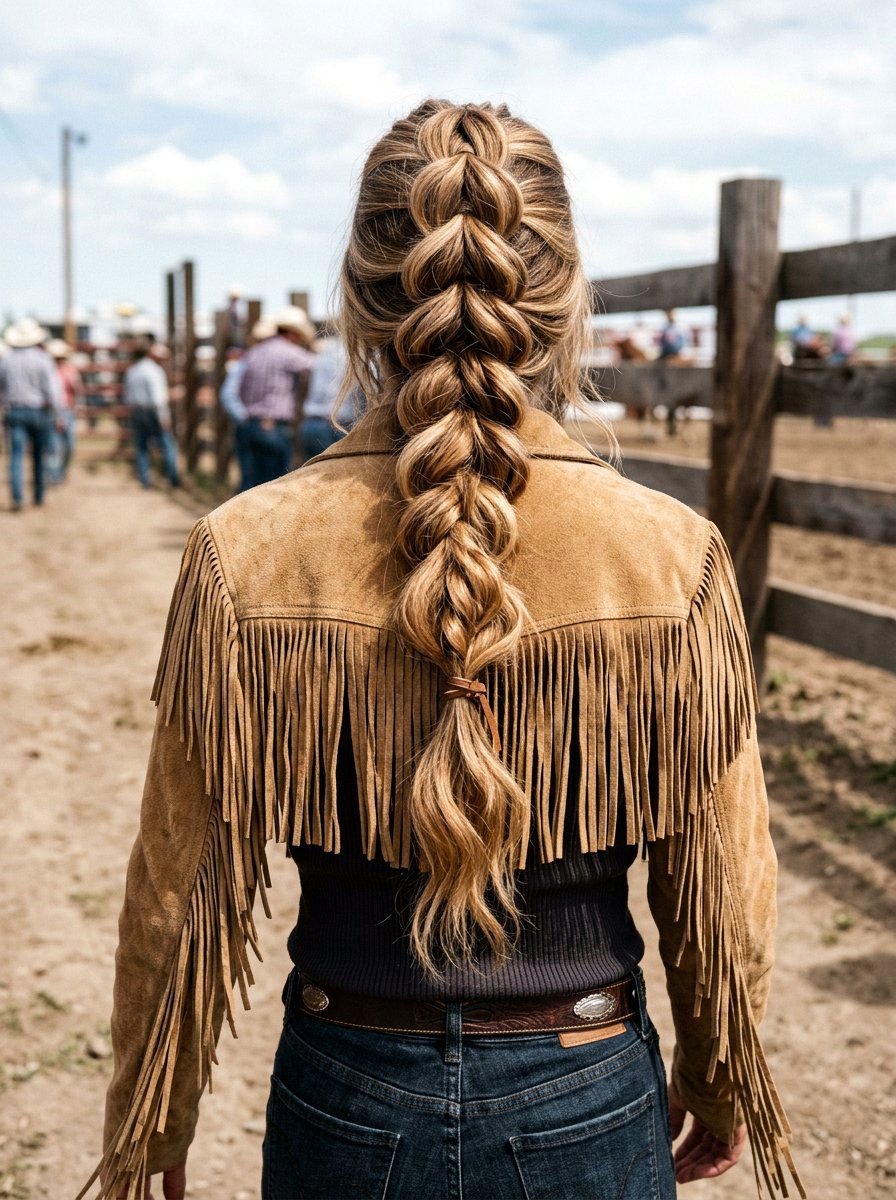 Pull Through Rodeo Braid - 20 rodeo hairstyles for women - 20 rodeo hairstyles for women