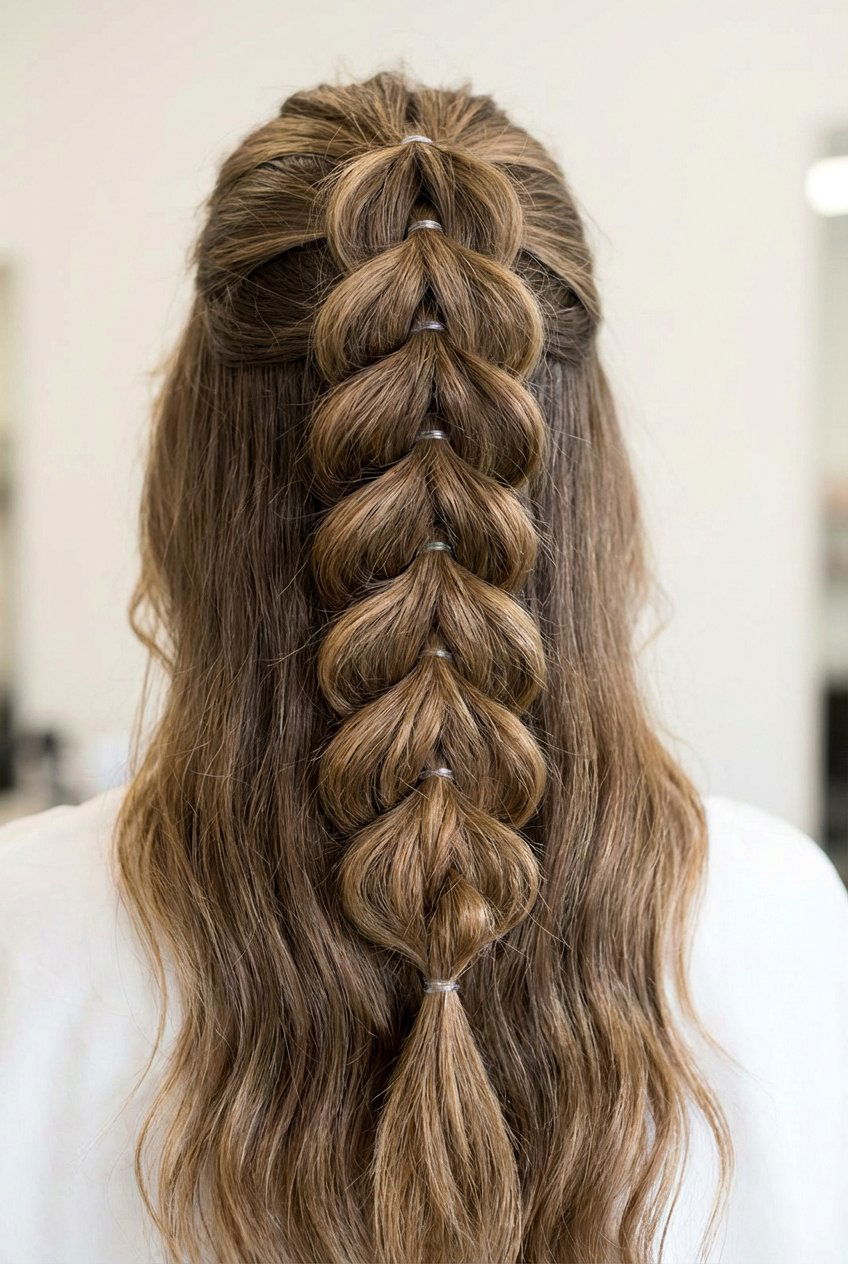 Pull through braid - 20 back to school hairstyles for long hair - 20 back to school hairstyles for long hair