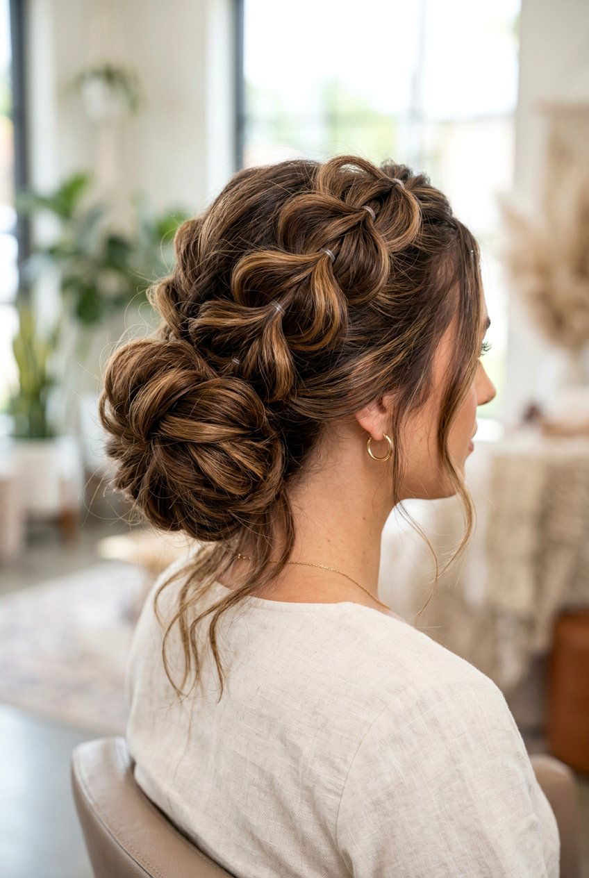 Pull through braid - 20 easy updo hairstyles - 20 easy updo hairstyles