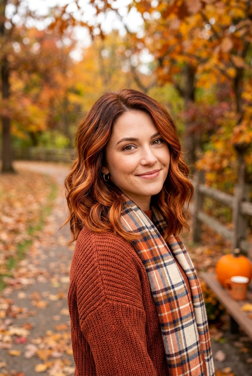 Pumpkin Copper Balayage For Fall Season - 20 pumpkin copper balayage - 20 pumpkin copper balayage