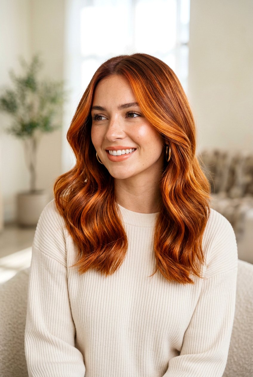 20 Pumpkin Copper Balayage Ideas for Your Cozy Fall Vibe