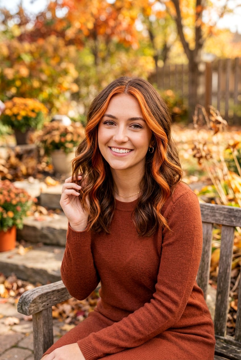 Pumpkin Spice Face Framing Highlights - 20 autumn pumpkin spice highlights - 20 autumn pumpkin spice highlights